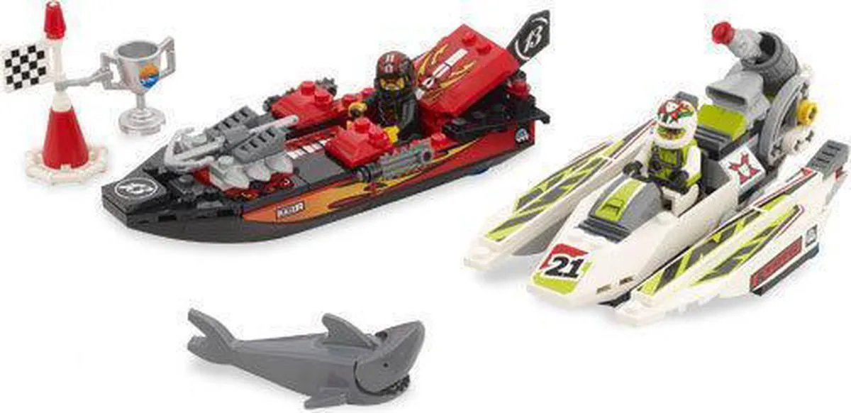 LEGO World Racers Riffenrace 8897 - 191 Stukken - 3 Minifiguren - Rood