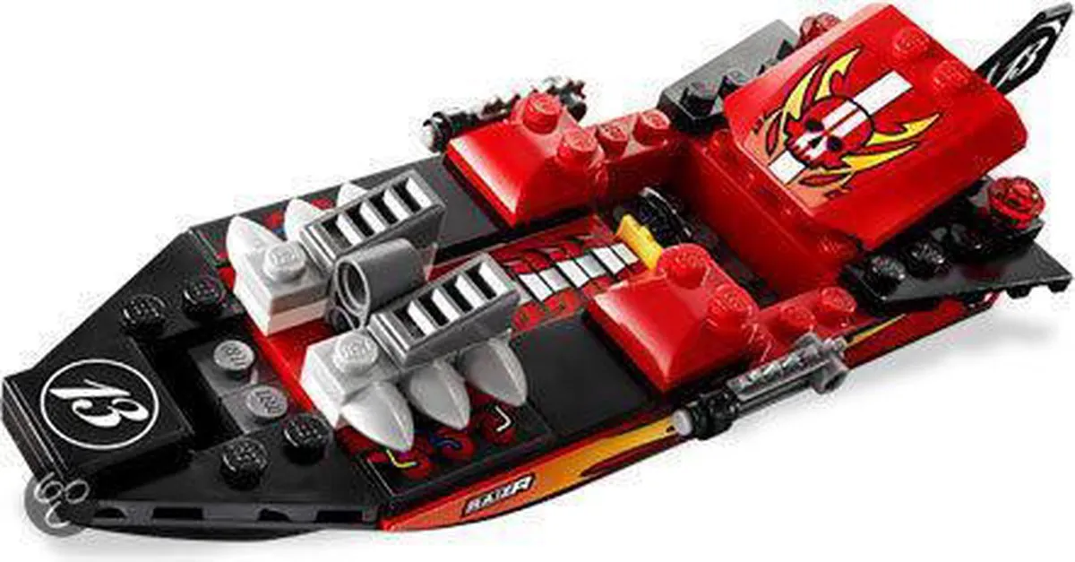 LEGO World Racers Riffenrace 8897 - 191 Stukken - 3 Minifiguren - Rood