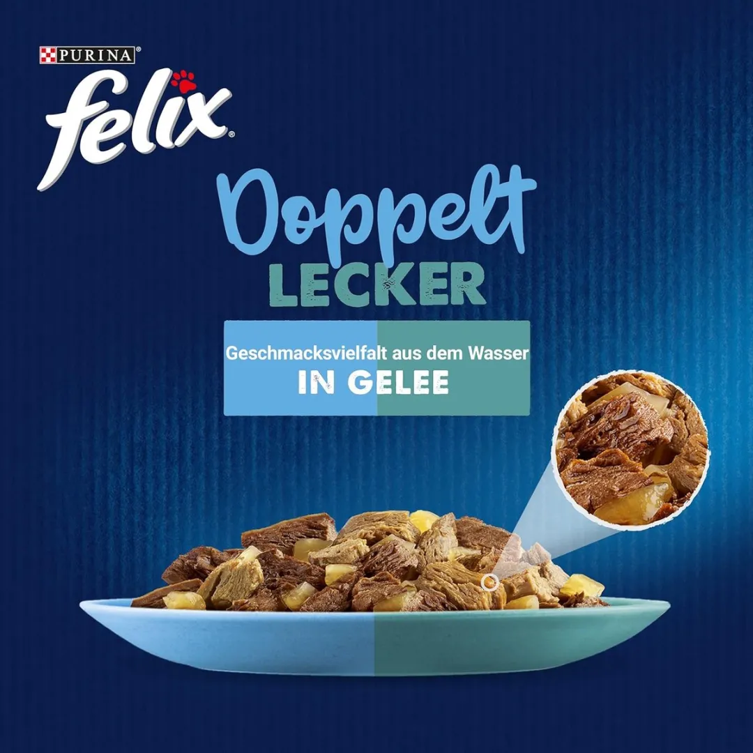 Felix Dubbel Lekker Natvoer voor Katten - 12x85g