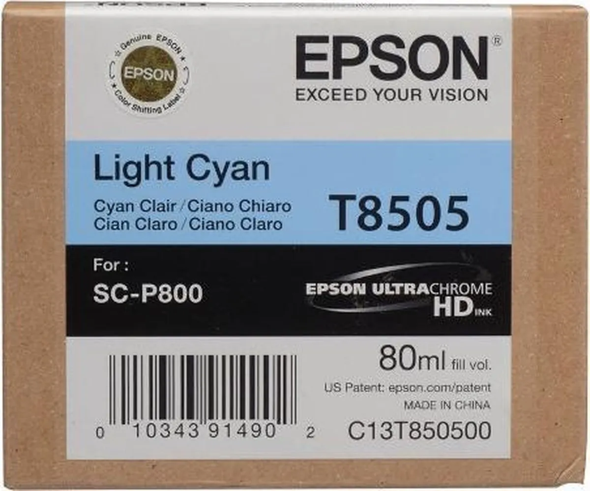Epson T580 Inktcartridge Licht Cyaan C13T580500