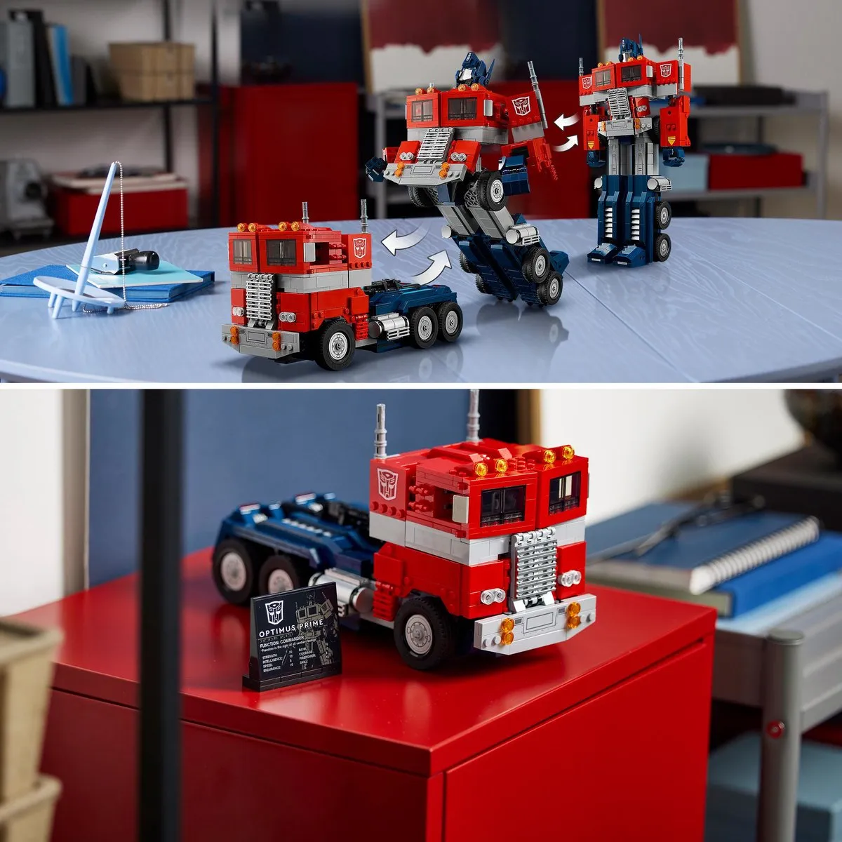 LEGO Icons Optimus Prime 10302 Modelbouwset - 1508 Stukken - Rood