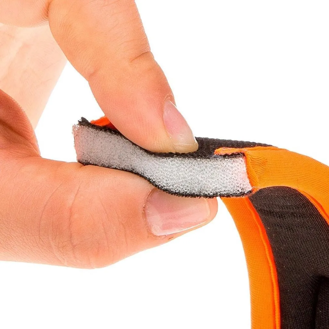 Ferplast Hondenlijn Ergocomf 120cm x 2,5cm - Nylon - Zwart/Oranje - afbeelding 2 van 6