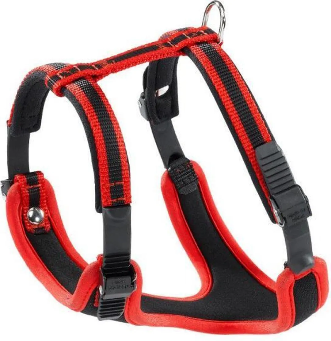 Ferplast Ergocomfort Hondentuigje S - 56cm - Zwart/Rood