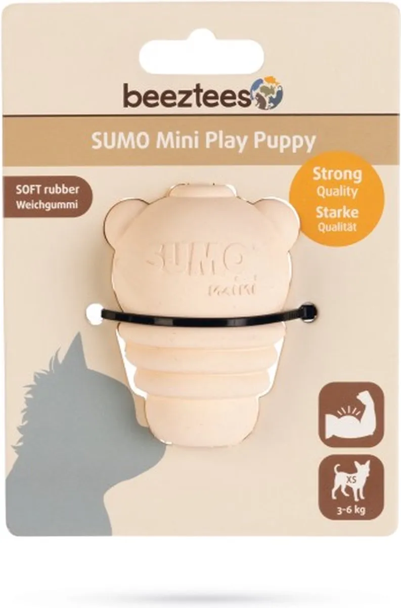 Beeztees Sumo Mini Play Puppy XS Kauwspeelgoed - Roze - afbeelding 5 van 6