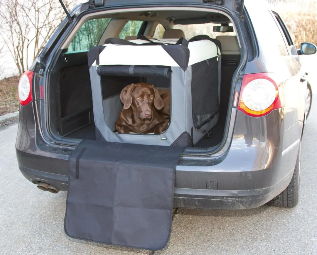 Kerbl Journey Transportbox M - 81x58x58cm - Blauw/Beige - afbeelding 4 van 5