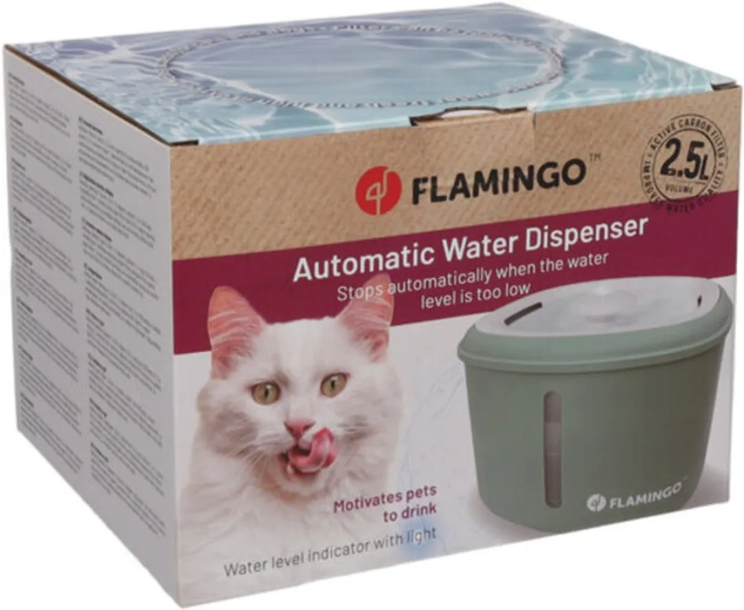 Flamingo Finto Drinkfontein Huisdieren 2,5L - Groen