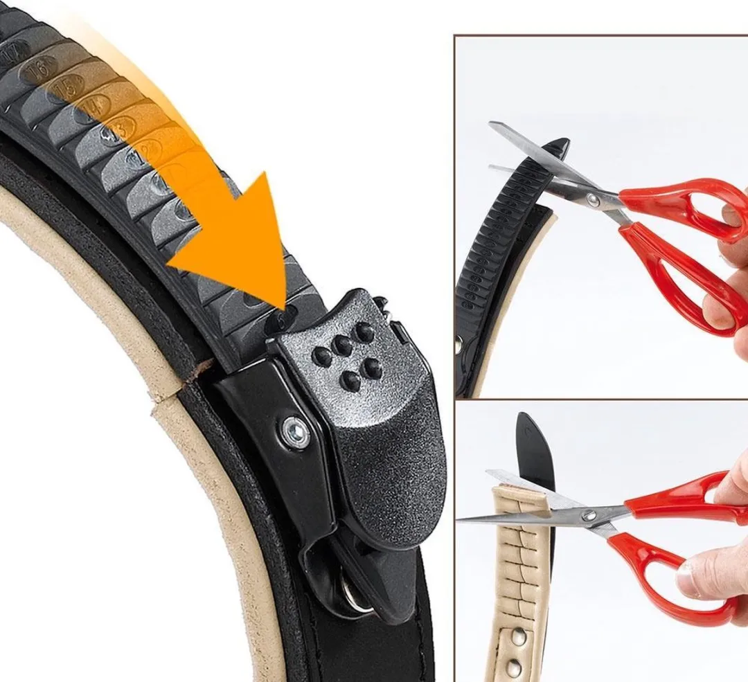 Ferplast Halsband Giotto Leer - 40/44cm - Zwart
