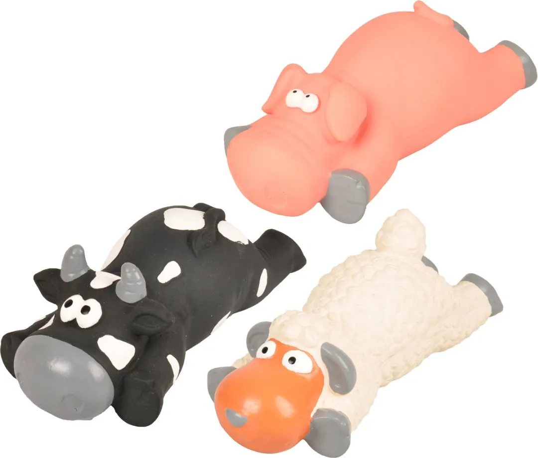 Flamingo Hondenspeelgoed Latex Schaap/Varken/Koe - Multi