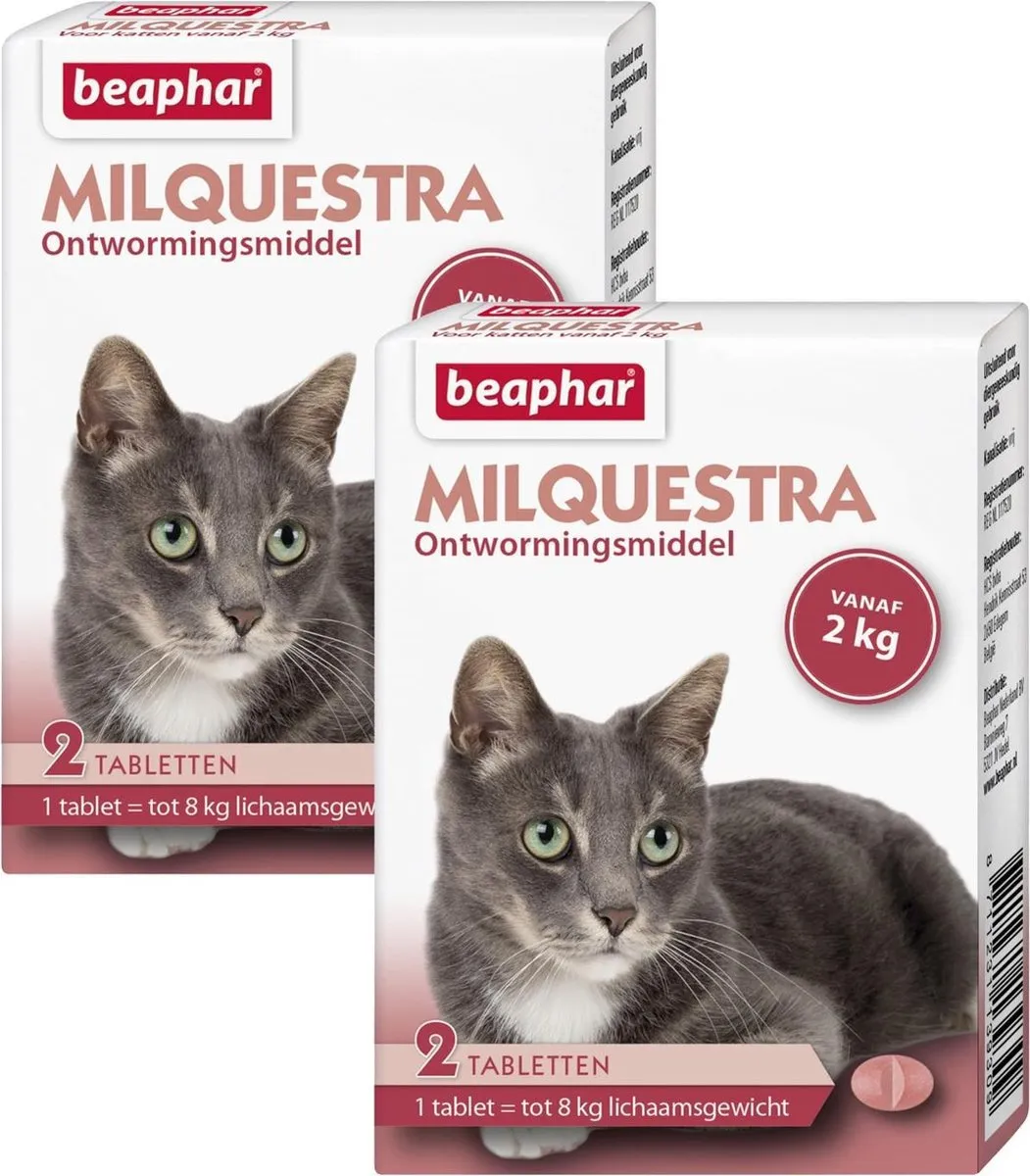 Beaphar Milquestra Kat Ontwormtabletten 2x2