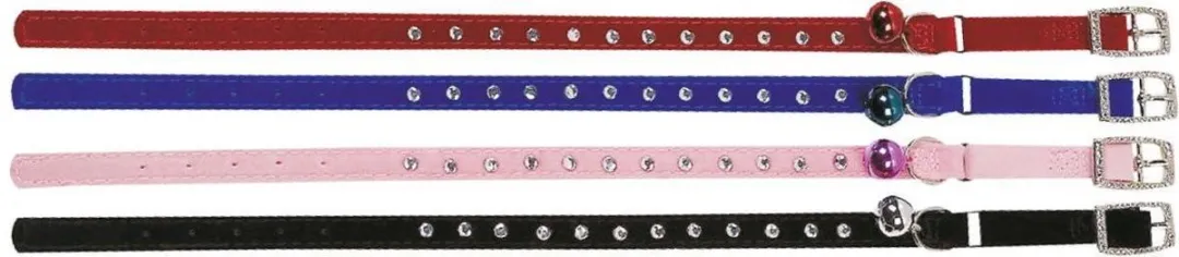 Flamingo Kattenhalsband Velours Diamond 30cm - Roze