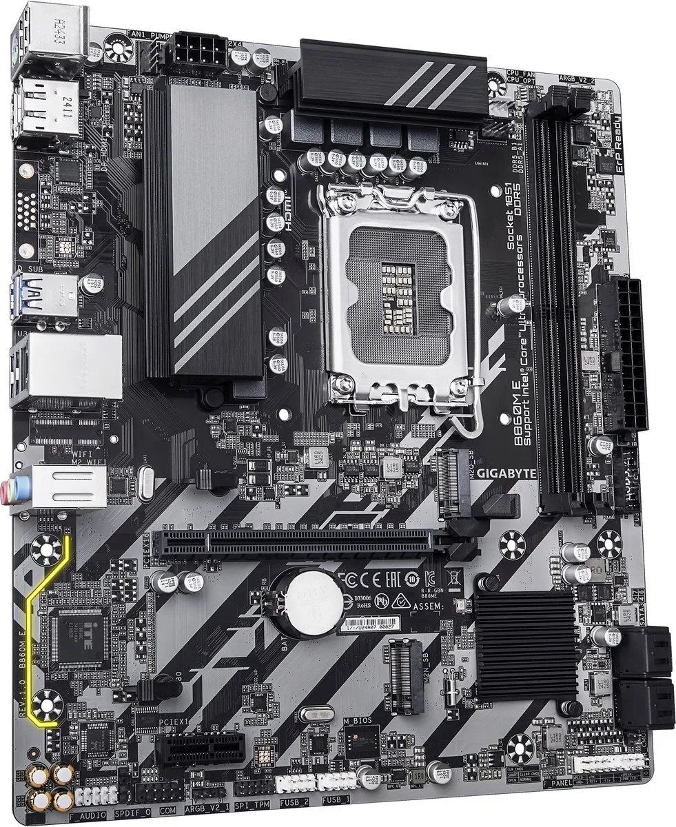 Gigabyte B860M E Micro ATX Moederbord - Intel B860