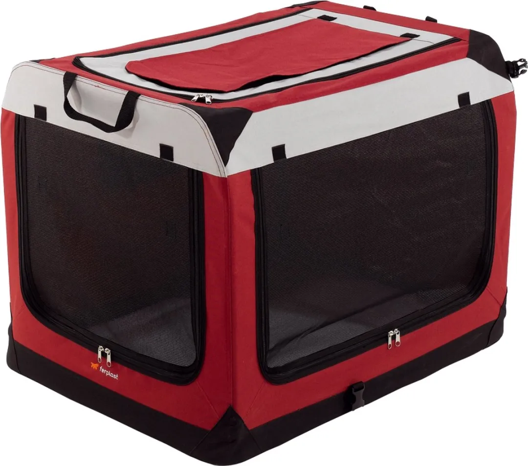 Ferplast Hondenbench Holiday L - Rood/Zwart - afbeelding 5 van 5