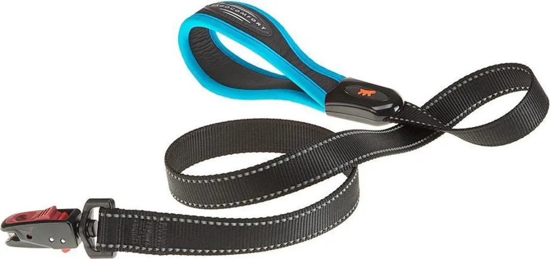 Ferplast Hondenlijn Ergocomf 120cm x 2,5cm - Zwart/blauw