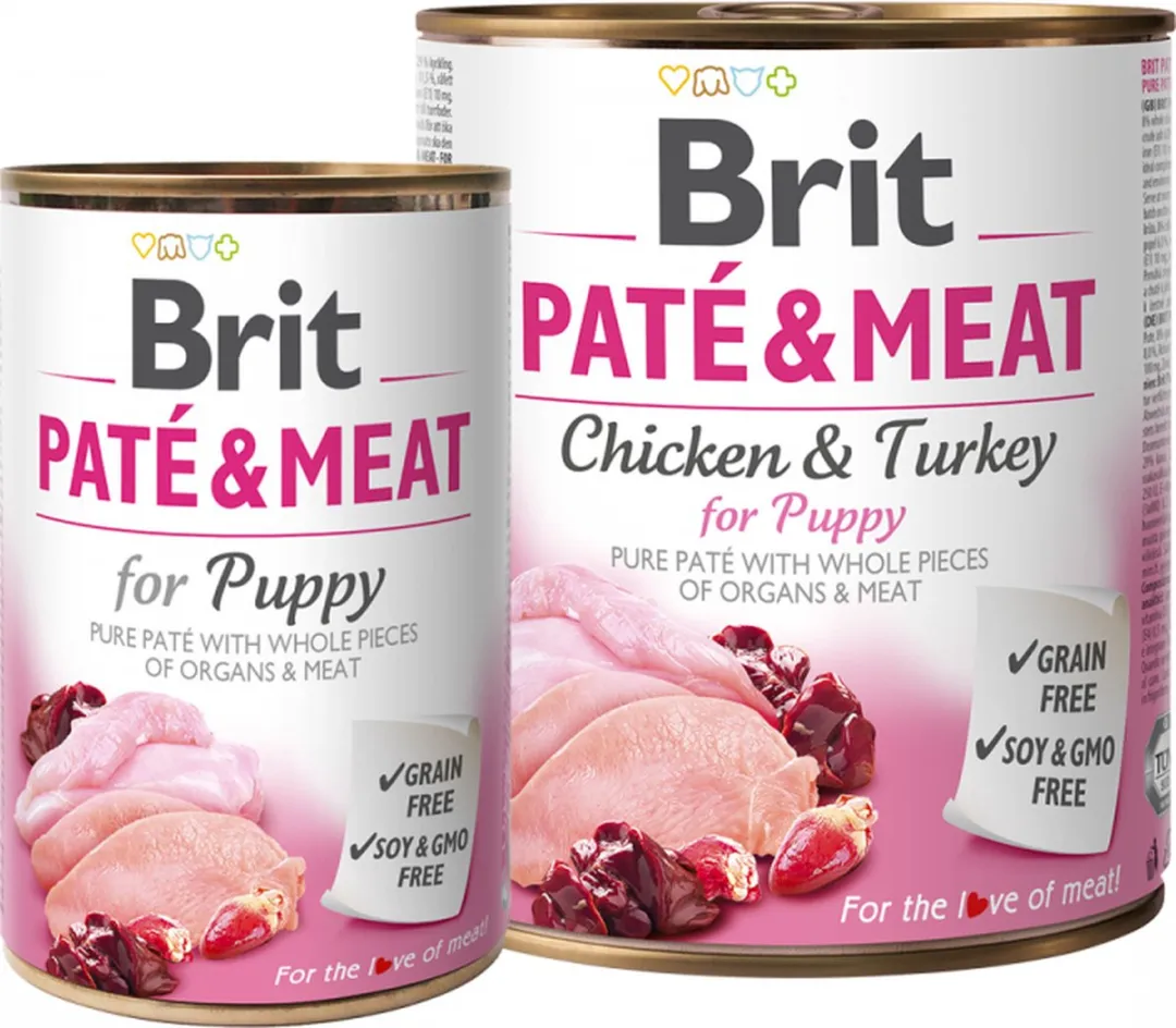 Brit Pate & Meat Puppy Kip & Kalkoen 400g - afbeelding 3 van 3