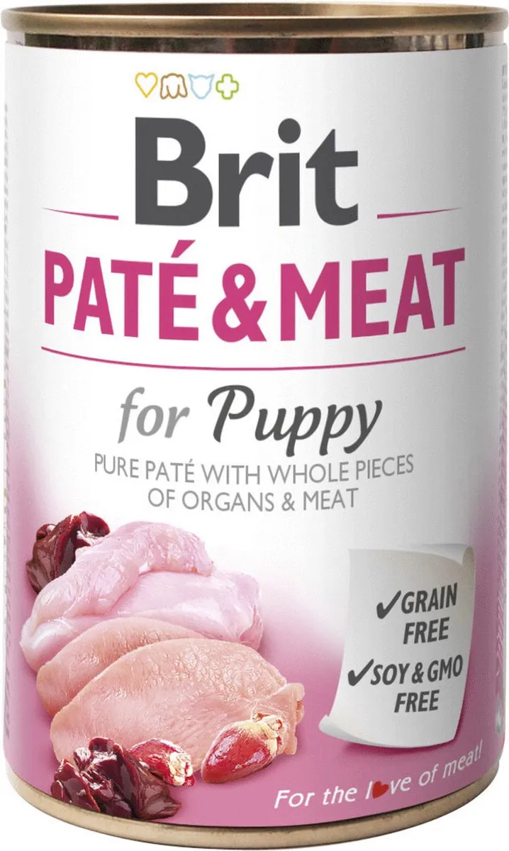 Brit Pate & Meat Puppy Kip & Kalkoen 400g