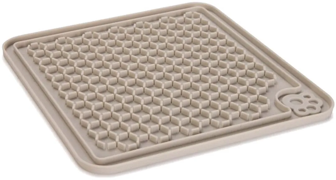 Beeztees Puppy Siliconen Likmat Diza - 20x20cm Grijs
