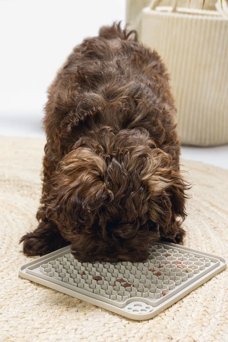 Beeztees Puppy Siliconen Likmat Diza - 20x20cm Grijs