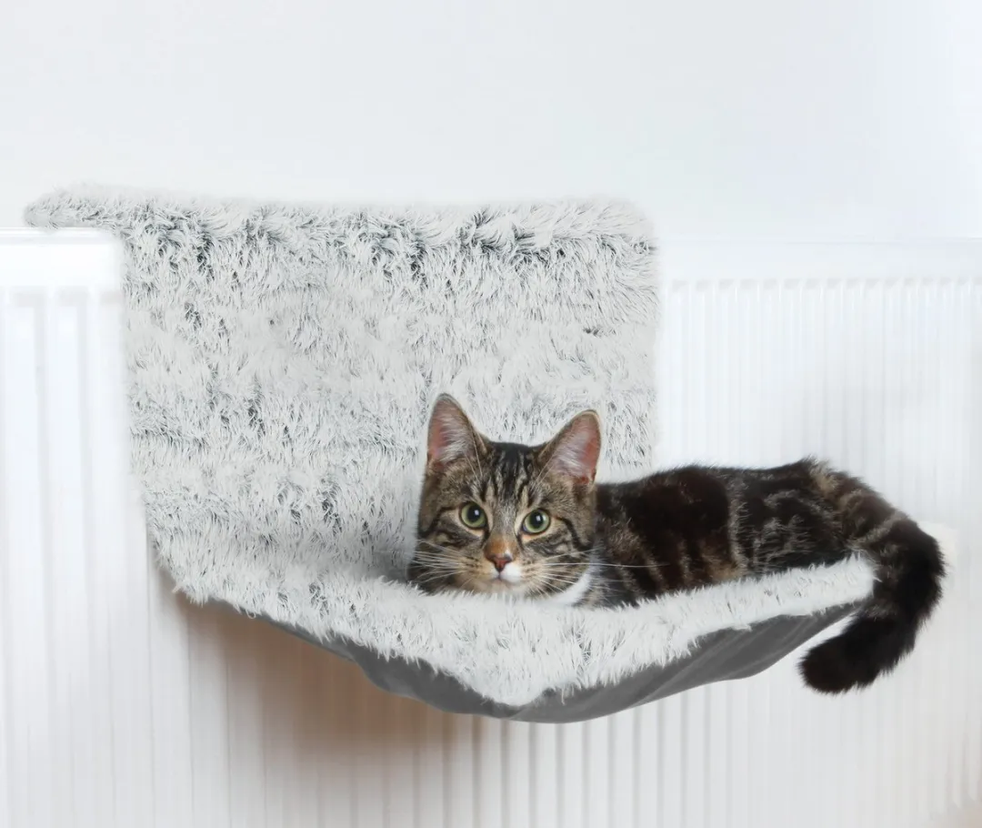 Trixie Harvey Radiator Hangmat Kattenmand - 45x31x26cm - Wit/Zwart - afbeelding 4 van 6