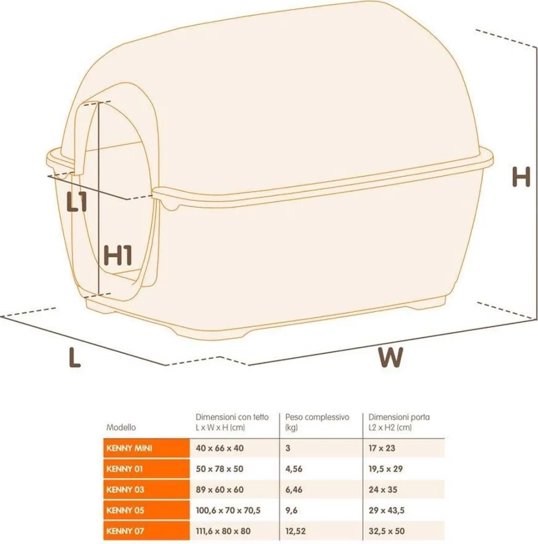 Ferplast Kenny Hondenvervoersbox 80x111,6x80cm - Bruin - afbeelding 2 van 6