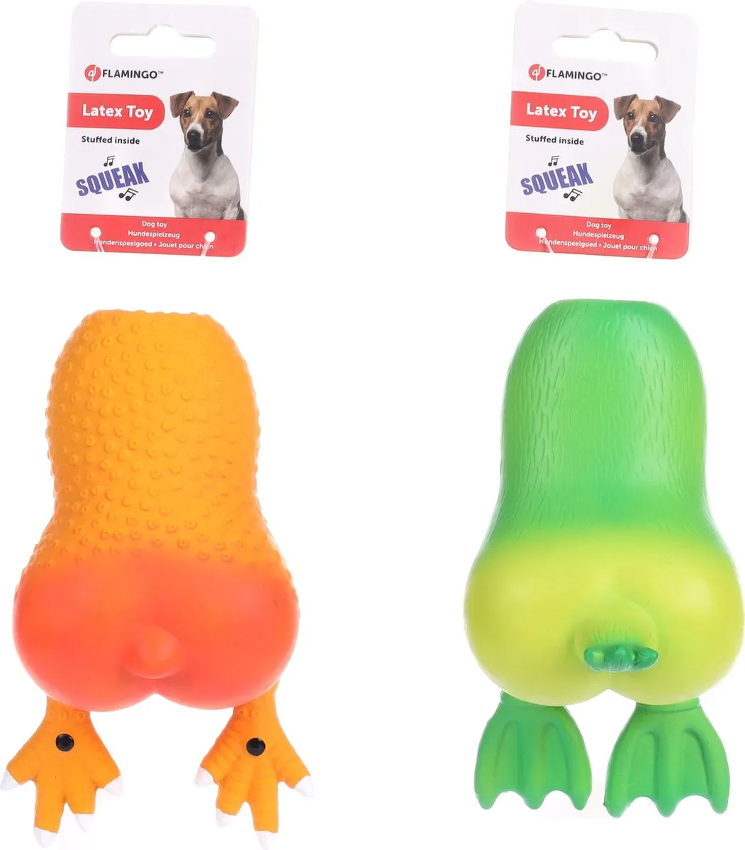 Flamingo Regis Hs Latex Kip Speelgoed Honden - 131310 - 1 Stuk - afbeelding 3 van 5