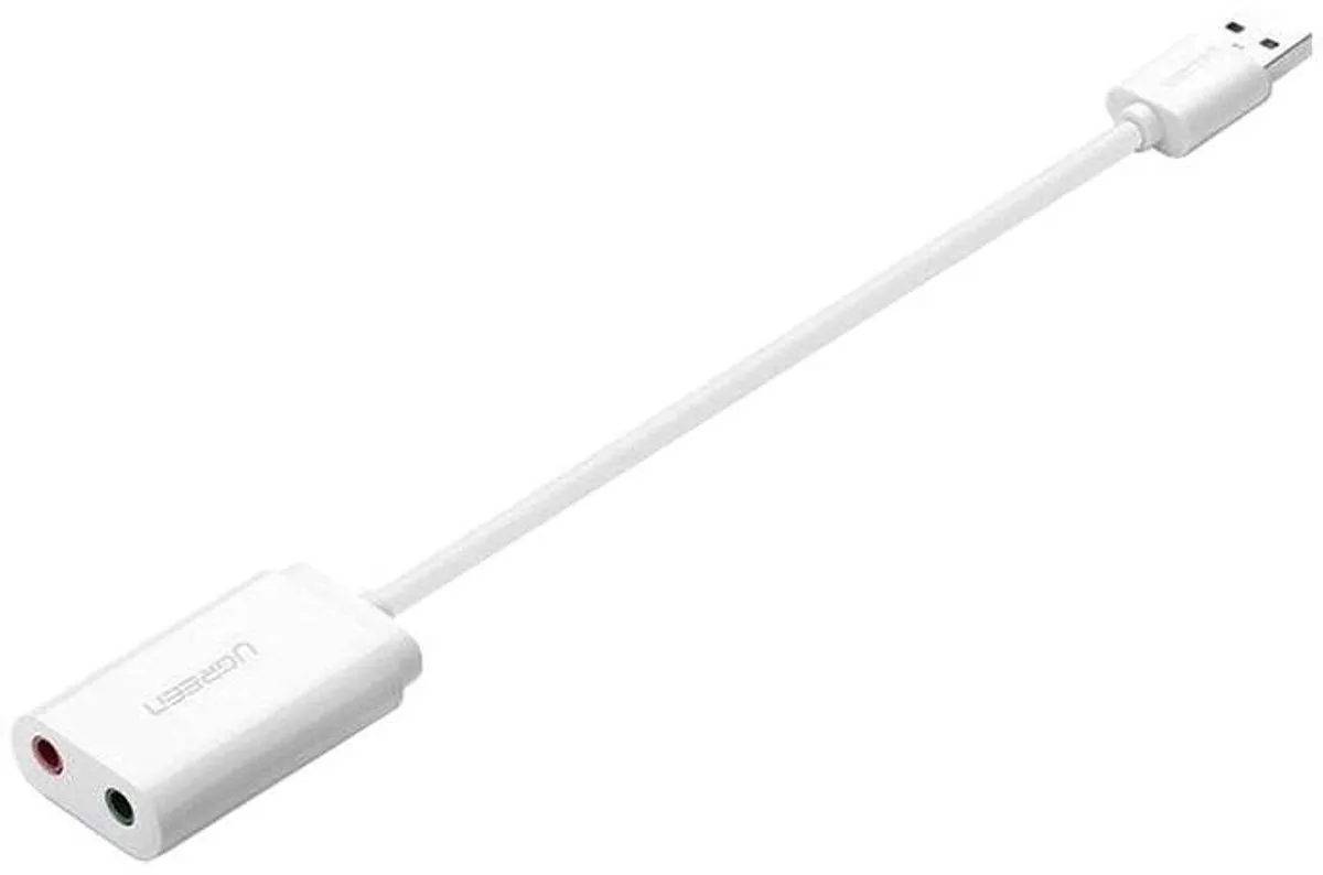 UGREEN US205 Externe USB Geluidskaart - Wit - afbeelding 6 van 6