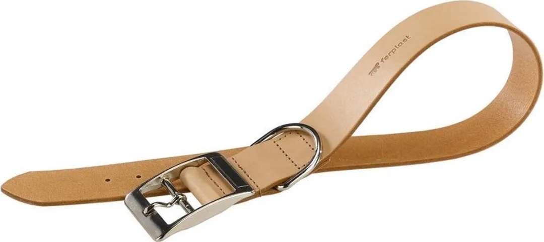 Ferplast Hondenhalsband Natural 45-53cm Kunstleer Bruin