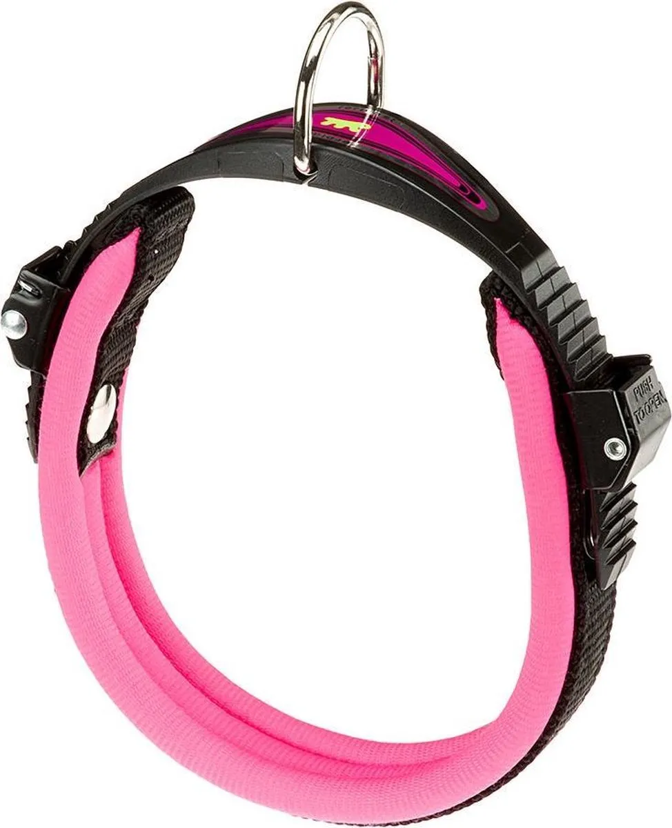 Ferplast Hondenhalsband Ergofluo 25-33cm Roze/Zwart