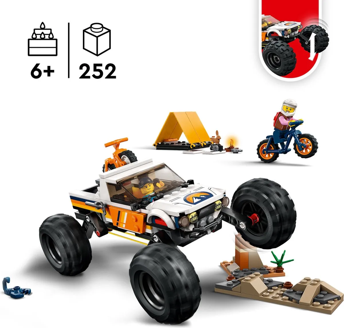 LEGO City 4x4 Terreinwagen 60387 - Meerkleurig