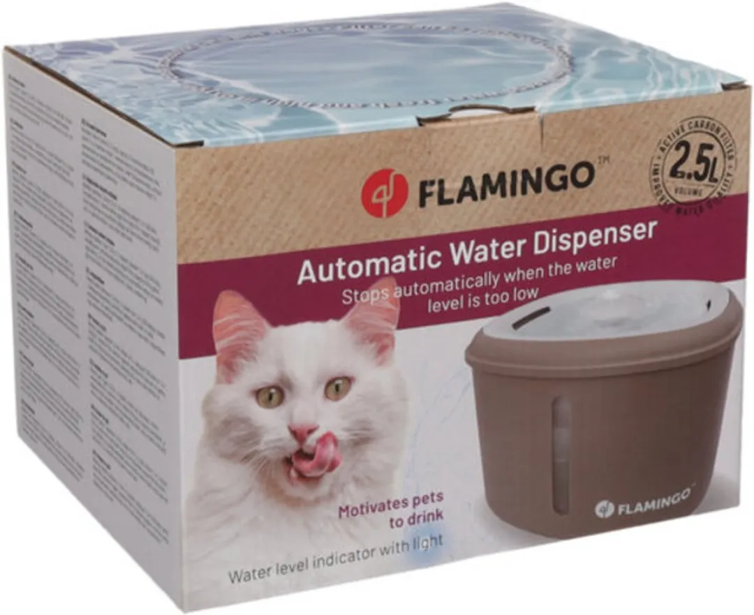 Flamingo Finto Drinkfontein Huisdieren 2,5L - Beige - afbeelding 6 van 6