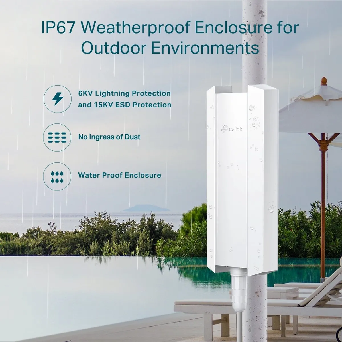 TP-Link Omada EAP650-Outdoor Access Point WiFi 6 - Wit