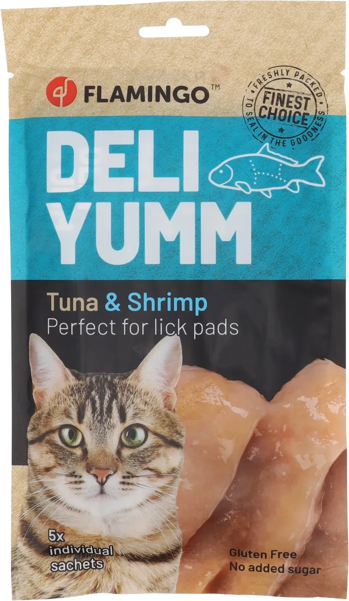Flamingo Deli Yumm Kattensnacks Tonijn & Garnaal - 5x14g