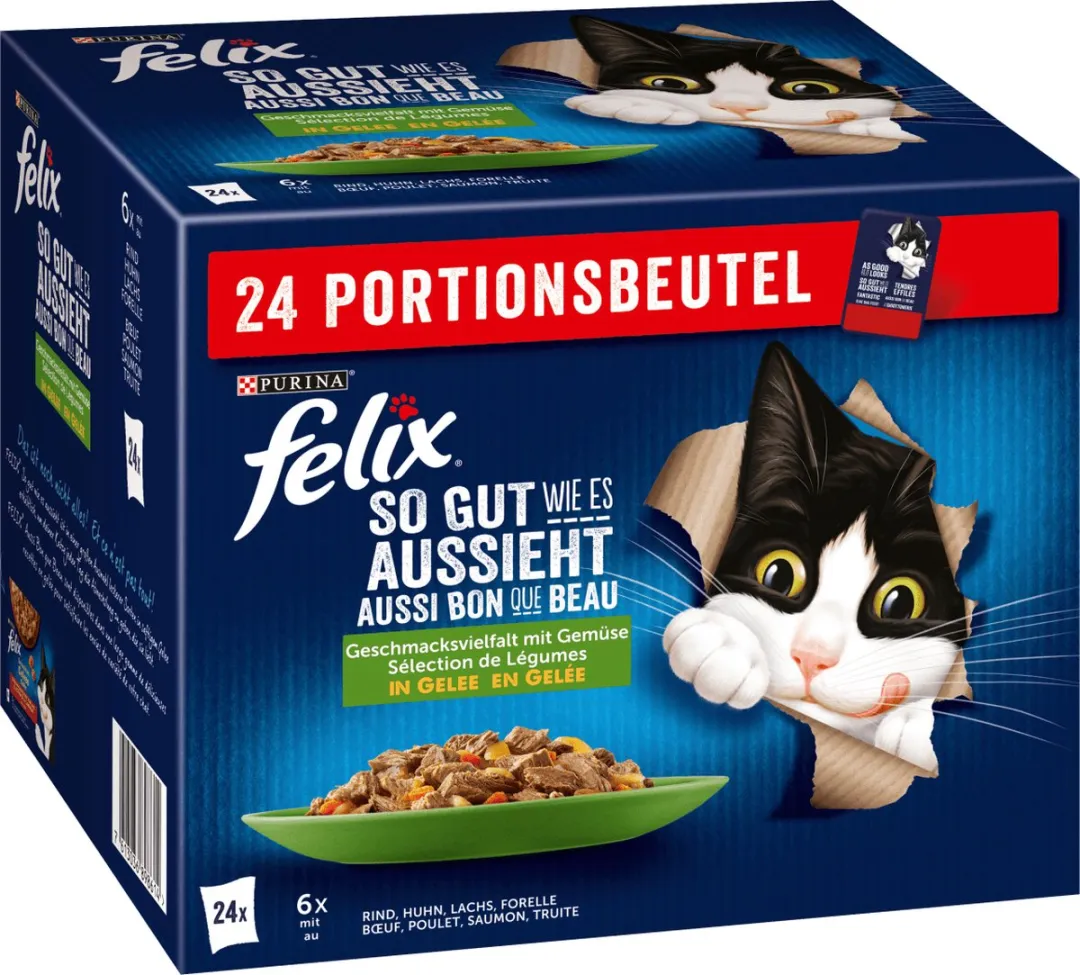 Felix Katten Natvoer Gemengde Groenten Gelei Adult