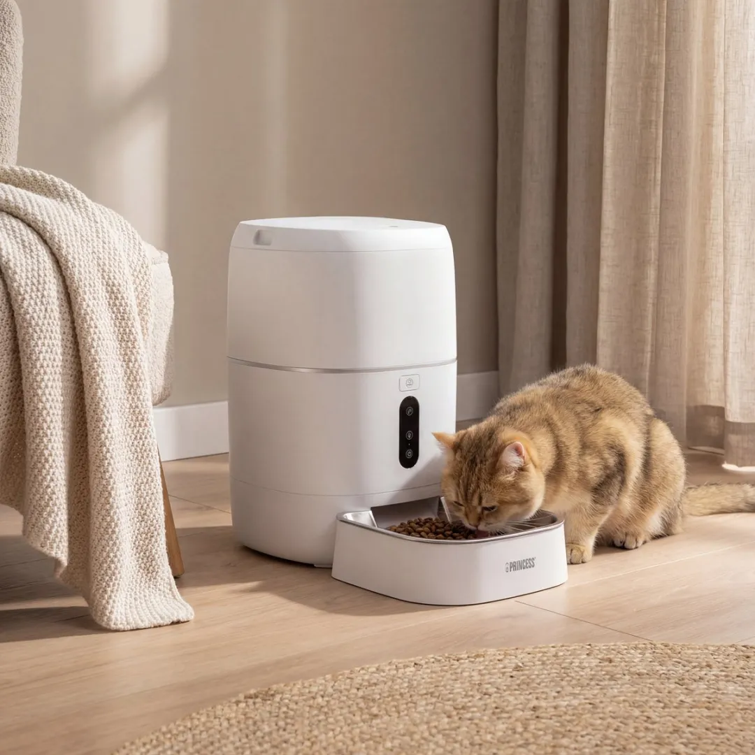 Princess Smart 610060 Automatische Voerbak - 6L - App-Bediening - Roestvrijstalen Kom - afbeelding 6 van 6