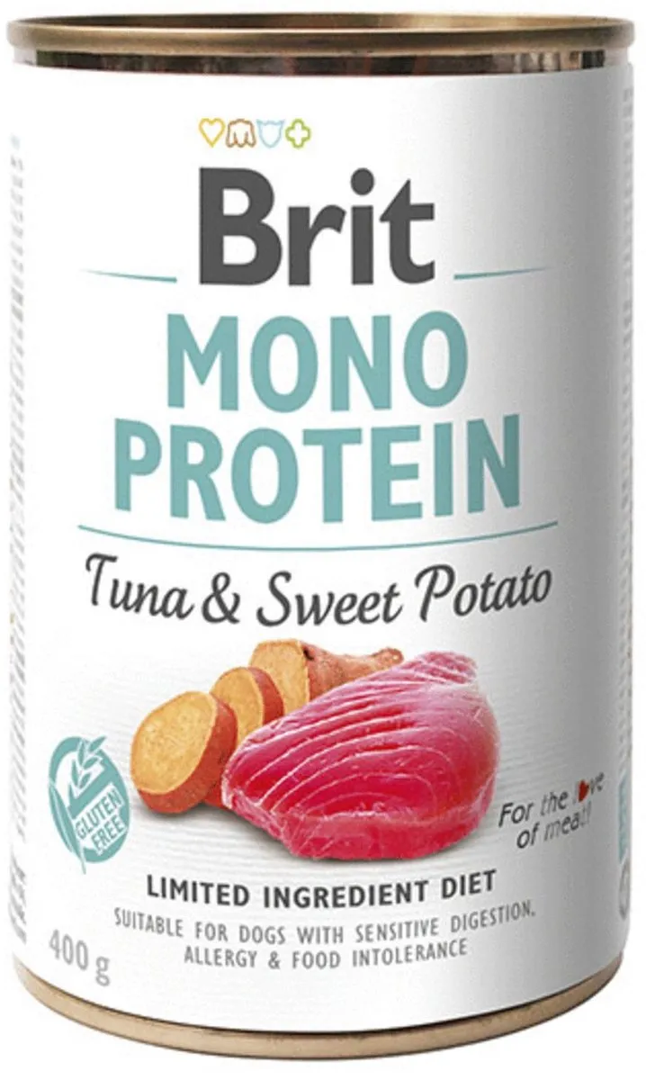 Brit Blik Care Mono Tonijn & Zoete Aardappel Hondenvoer