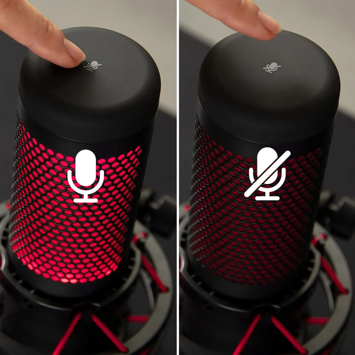 HyperX QuadCast Streaming Microfoon - Rood