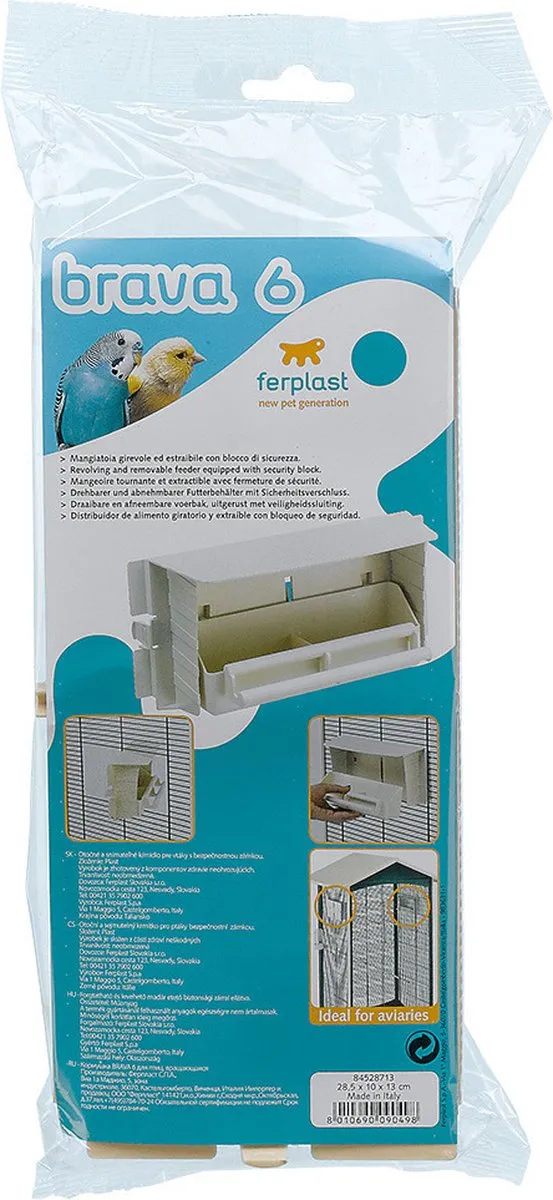 Ferplast Brava 6 Voerbak - 28,5x10x13cm Beige - afbeelding 6 van 6