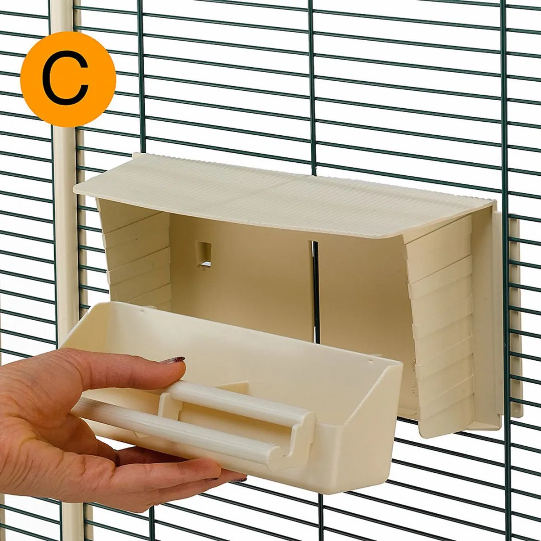 Ferplast Brava 6 Voerbak - 28,5x10x13cm Beige - afbeelding 3 van 6