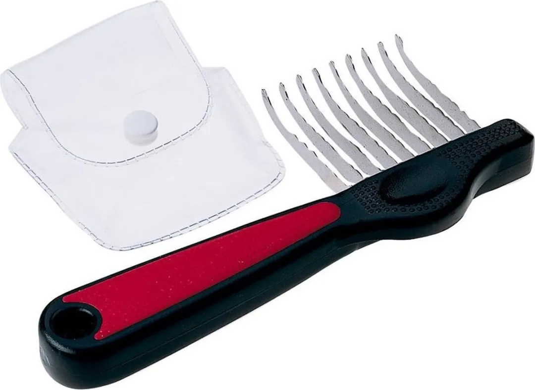 Ferplast Klittenkam Recht - 16.3x5.2cm - Rood/Zwart