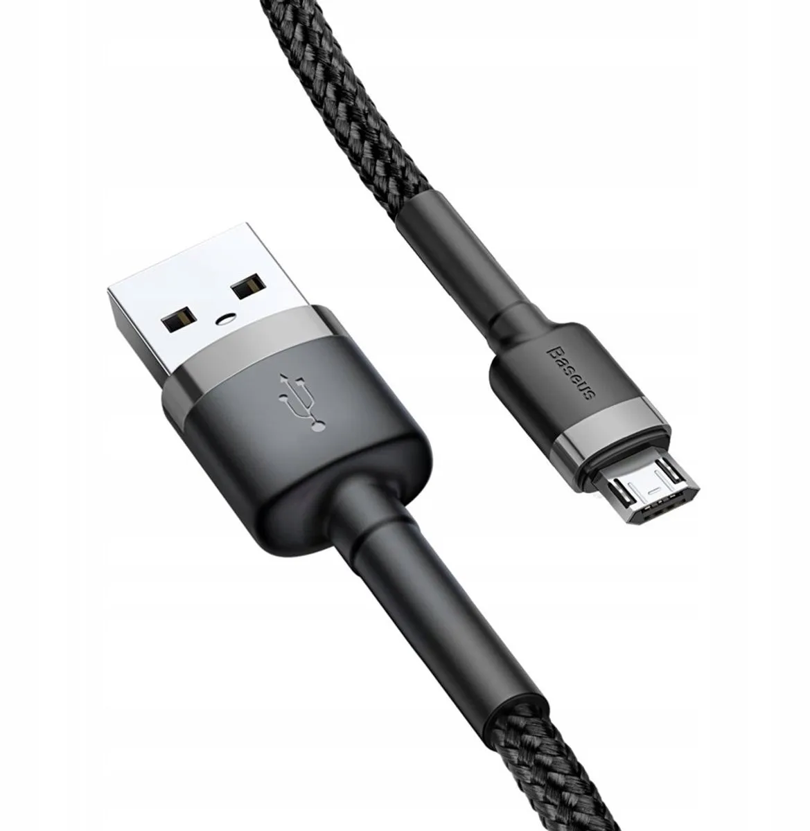 Baseus Cafule USB Micro USB Kabel QC 3.0 2.4A 1M - Zwart/Grijs - afbeelding 3 van 5