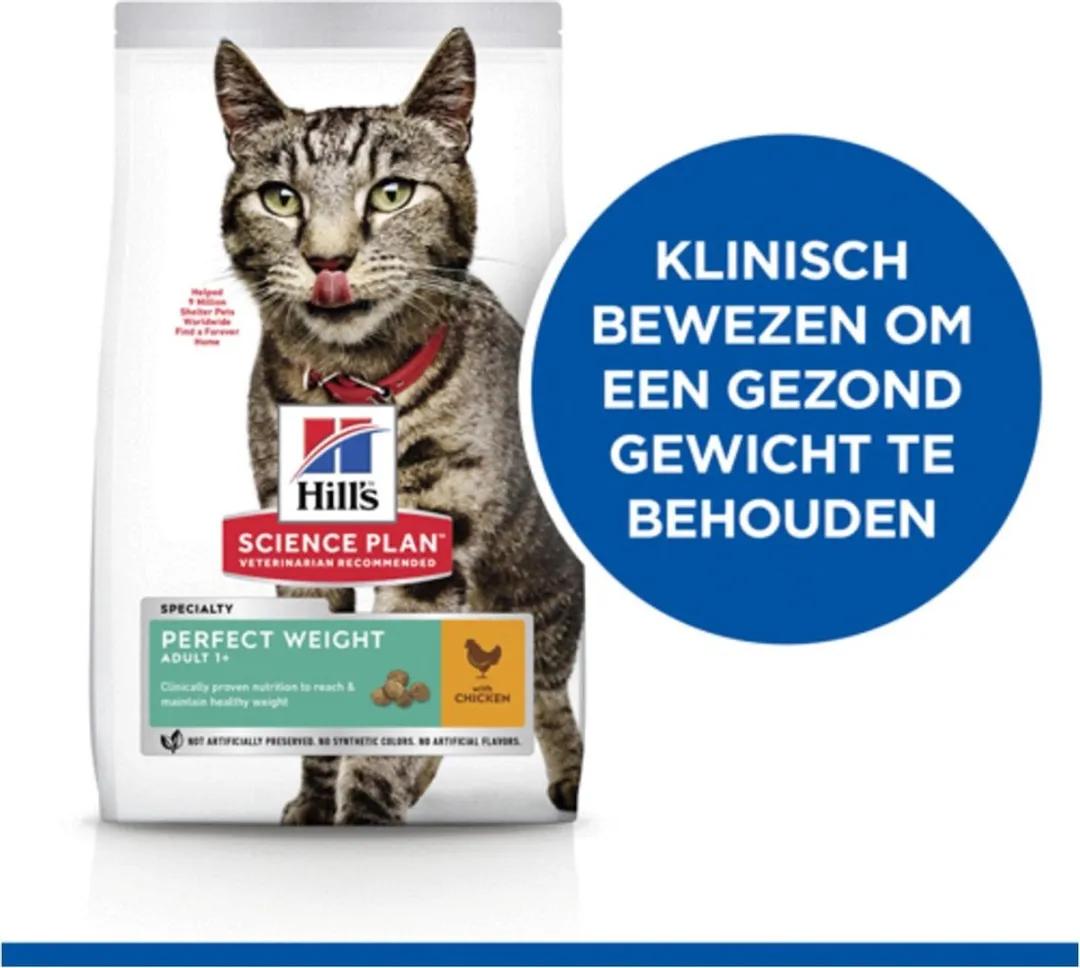 Hill's Science Plan Adult Perfect Weight Kattenvoer Kip 1,5kg