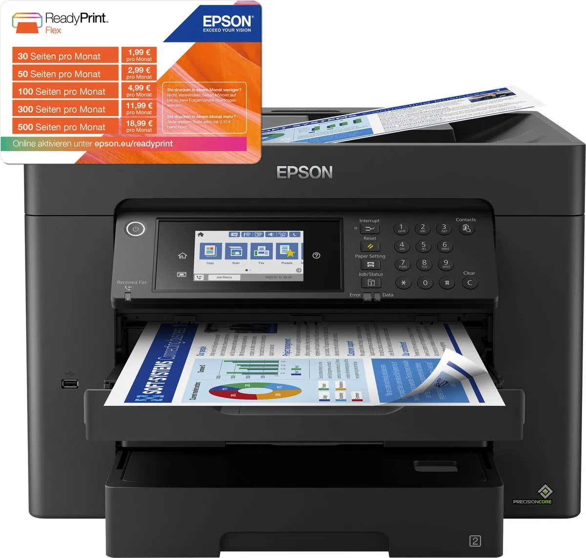 Epson WorkForce WF-7840DTWF A3+ Printer - 25ppm - Zwart