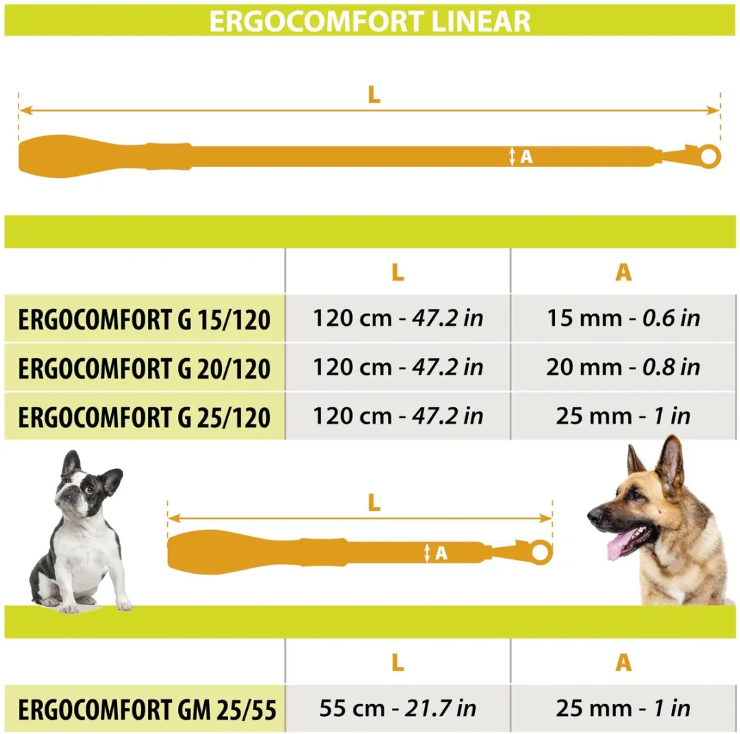 Ferplast Hondenriem Ergocomfort G25 120cm - Zwart - afbeelding 6 van 6