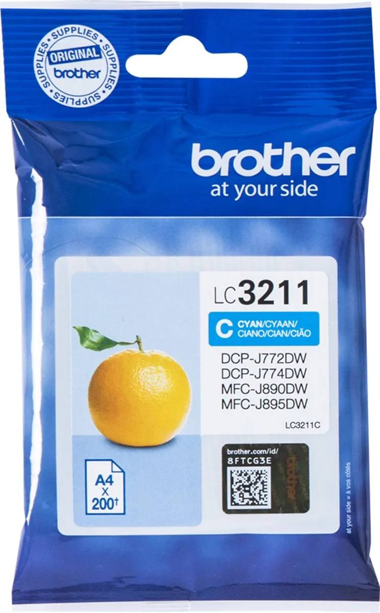 Brother LC-3211C Inktcartridge Cyaan - 200 pagina's