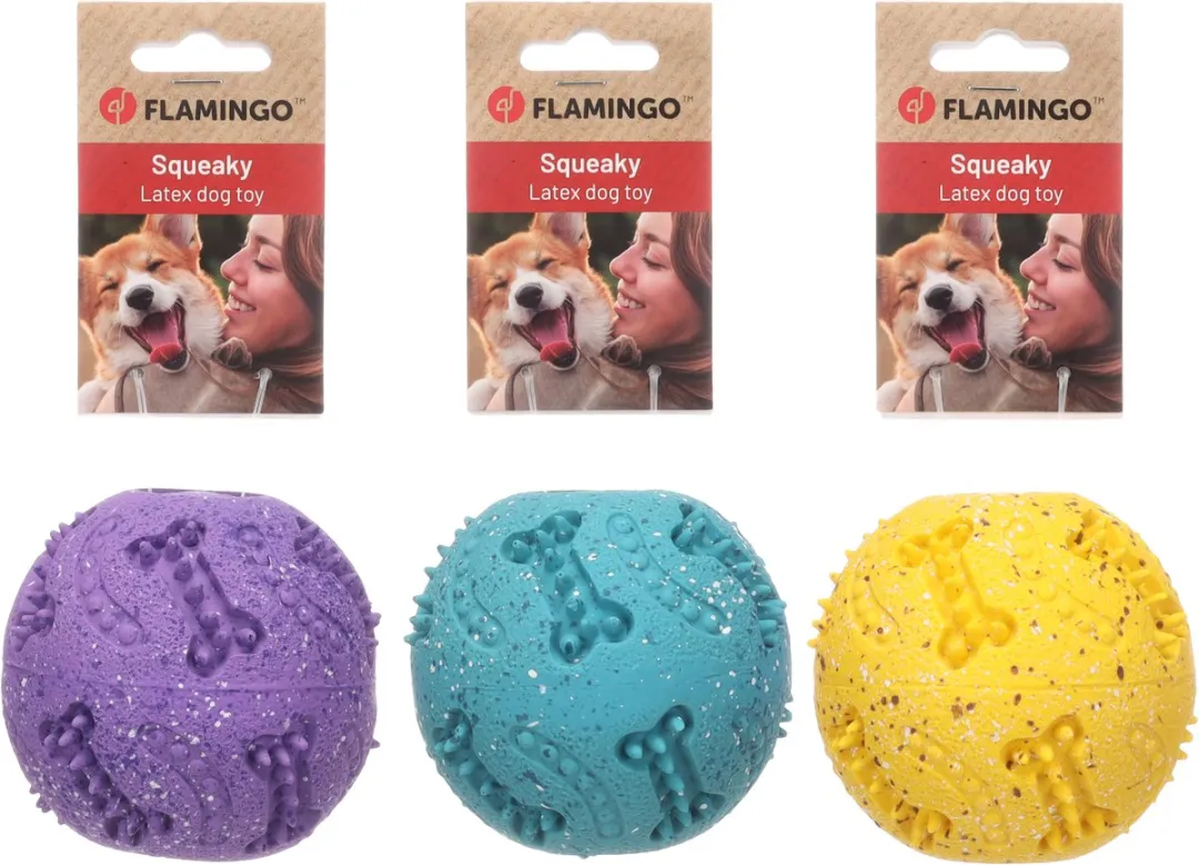 Flamingo Freckles Ball L - Ø9,5cm - Meerdere kleuren