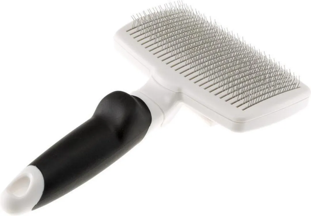 Ferplast Dierenborstel 19,5cm Staal/Rubber - Wit/Zwart - afbeelding 6 van 6