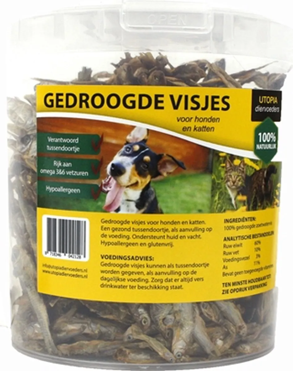 Utopia Gedroogde Visjes Honden Kattenvoer 1,2L