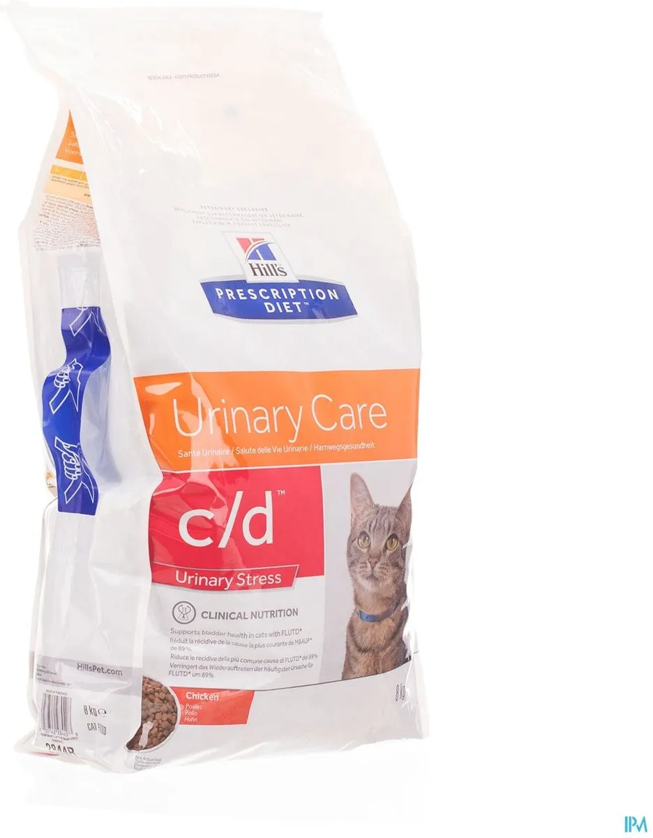 Hill's Feline C/D Urinary Stress Kattenvoer - 8 kg