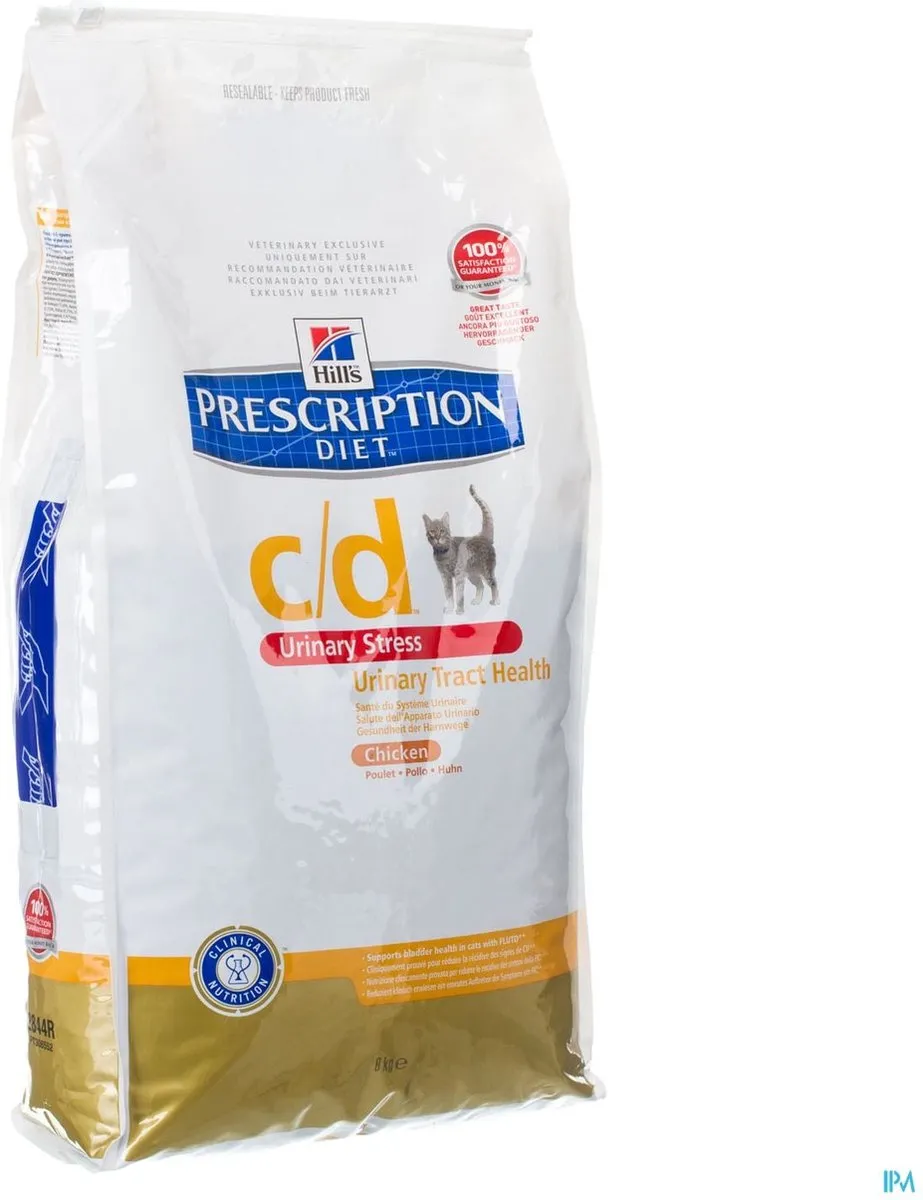 Hill's Feline C/D Urinary Stress Kattenvoer - 8 kg