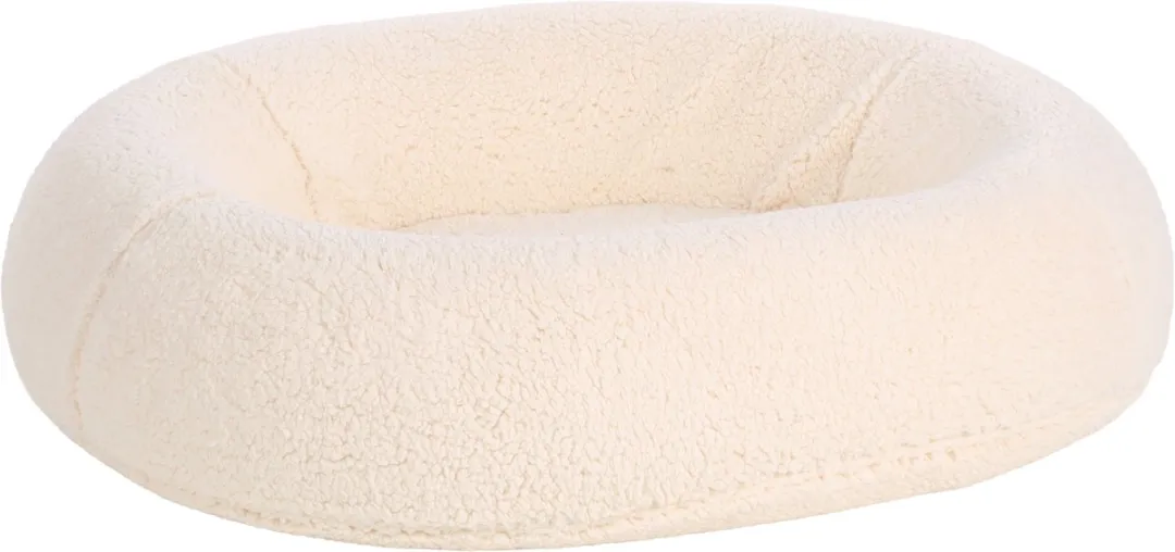 Flamingo Bed Felpa Ovaal Wit 88x75x20cm