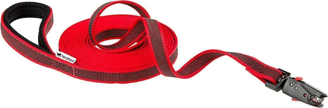 Ferplast Hondenriem Daytona Gummy Matic G20/500 - Rood